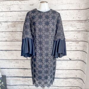 NWT Curete dress with beautiful embroidery and bell sleeves